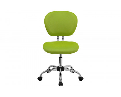 BLNK Beverly Mid-Back Mesh Padded Swivel Task Office Chair with Chrome Base - Apple Green