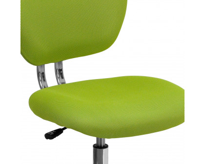 BLNK Beverly Mid-Back Mesh Padded Swivel Task Office Chair with Chrome Base - Apple Green