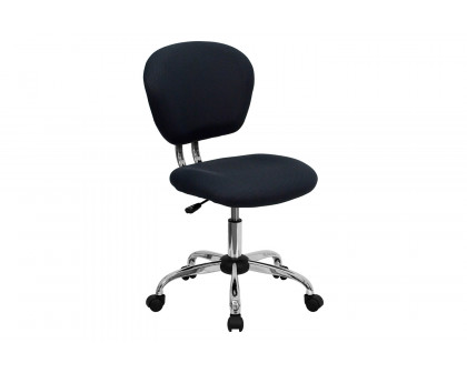 BLNK Beverly Mid-Back Mesh Padded Swivel Task Office Chair with Chrome Base - Gray