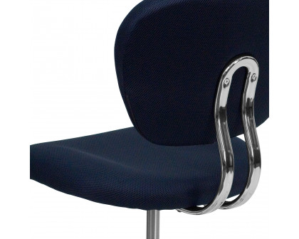 BLNK Beverly Mid-Back Mesh Padded Swivel Task Office Chair with Chrome Base - Navy