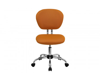 BLNK Beverly Mid-Back Mesh Padded Swivel Task Office Chair with Chrome Base - Orange