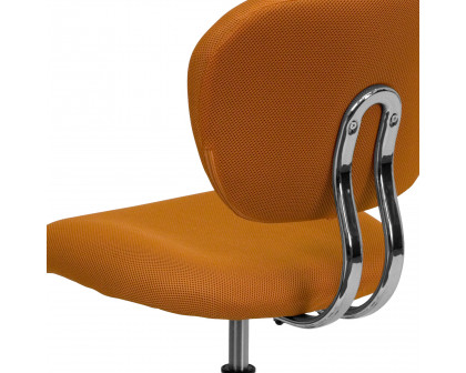 BLNK Beverly Mid-Back Mesh Padded Swivel Task Office Chair with Chrome Base - Orange