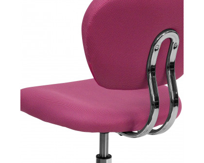 BLNK Beverly Mid-Back Mesh Padded Swivel Task Office Chair with Chrome Base - Pink