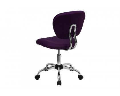 BLNK Beverly Mid-Back Mesh Padded Swivel Task Office Chair with Chrome Base - Purple