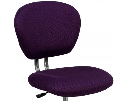 BLNK Beverly Mid-Back Mesh Padded Swivel Task Office Chair with Chrome Base - Purple