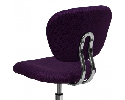 BLNK Beverly Mid-Back Mesh Padded Swivel Task Office Chair with Chrome Base - Purple