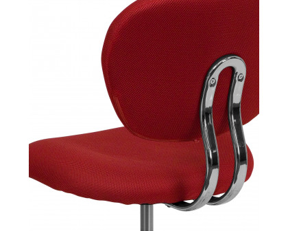 BLNK Beverly Mid-Back Mesh Padded Swivel Task Office Chair with Chrome Base - Red