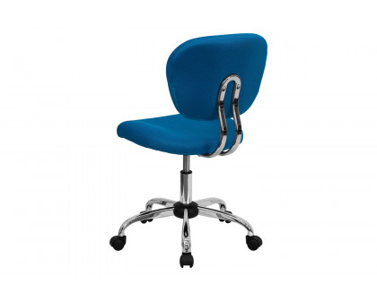 BLNK Beverly Mid-Back Mesh Padded Swivel Task Office Chair with Chrome Base - Turquoise