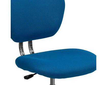 BLNK Beverly Mid-Back Mesh Padded Swivel Task Office Chair with Chrome Base - Turquoise