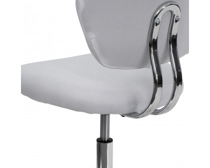 BLNK Beverly Mid-Back Mesh Padded Swivel Task Office Chair with Chrome Base - White