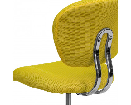 BLNK Beverly Mid-Back Mesh Padded Swivel Task Office Chair with Chrome Base - Yellow