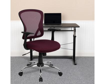 BLNK Alfred Mid-Back Mesh Swivel Task Office Chair with Chrome Base and Arms