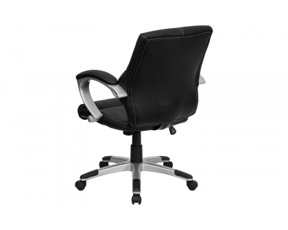 BLNK - Bodie LeatherSoft Mid-Back Contemporary Swivel Manager's Office Chair with Arms