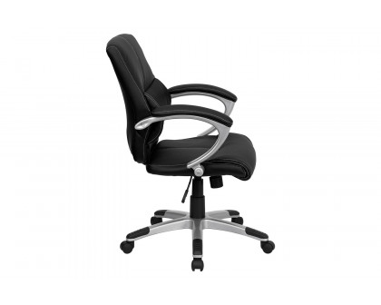 BLNK - Bodie LeatherSoft Mid-Back Contemporary Swivel Manager's Office Chair with Arms