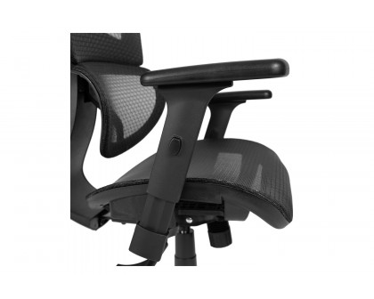 BLNK LO Ergonomic Mesh Office Chair with 2-to-1 Synchro-Tilt, Adjustable Headrest, Lumbar Support, and Adjustable Pivot Arms - Black