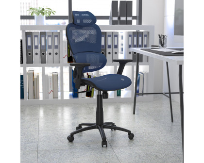 BLNK LO Ergonomic Mesh Office Chair with 2-to-1 Synchro-Tilt, Adjustable Headrest, Lumbar Support, and Adjustable Pivot Arms