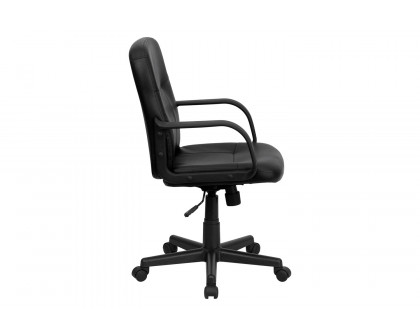 BLNK - Paulson Glove Vinyl Mid-Back Executive Swivel Office Chair with Arms