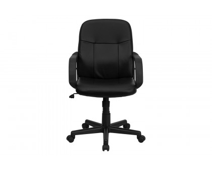 BLNK - Paulson Glove Vinyl Mid-Back Executive Swivel Office Chair with Arms