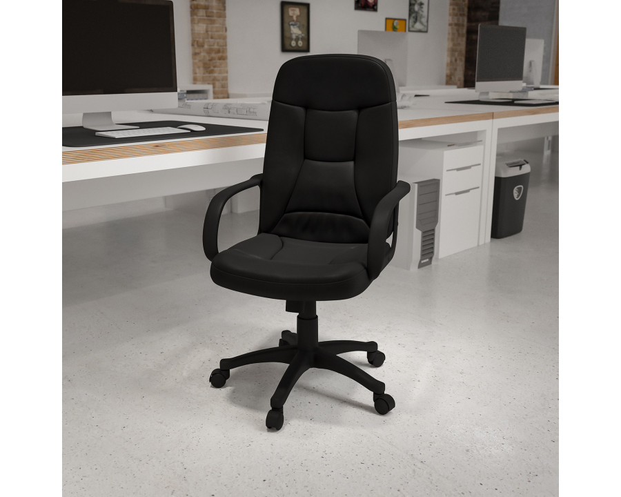 BLNK - Holly Glove Vinyl High-Back Executive Swivel Office Chair with Arms