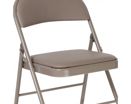 BLNK™ HERCULES Series Vinyl Double Braced Folding Chair - Gray