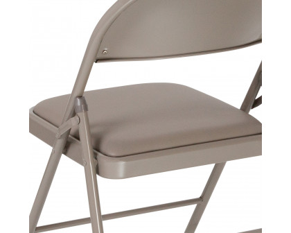 BLNK™ HERCULES Series Vinyl Double Braced Folding Chair - Gray