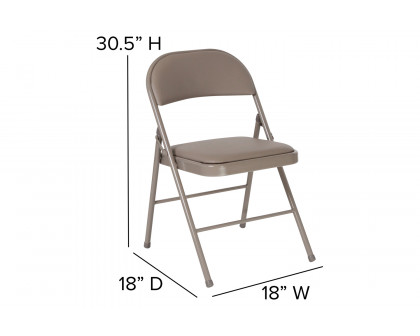 BLNK™ HERCULES Series Vinyl Double Braced Folding Chair - Gray