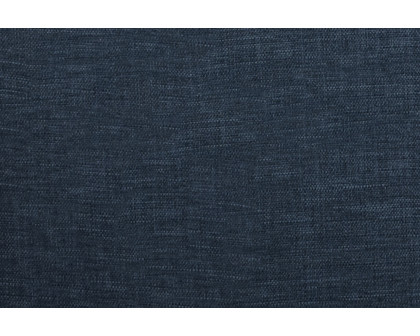 BLNK Delphine Faux Linen Premium Convertible Split Back Sofa Futon with Curved Armrests and Solid Wood Legs - Navy