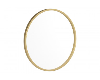 BLNK Julianne Style 2 Round Metal Framed Wall Mirror - Gold, 20"D