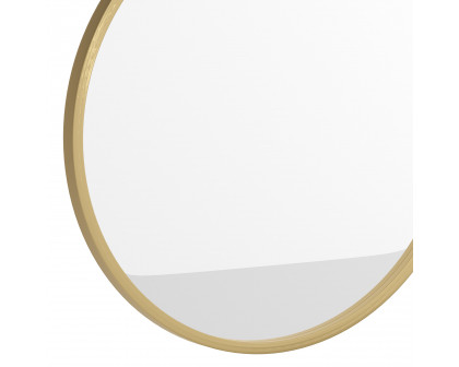 BLNK Julianne Style 2 Round Metal Framed Wall Mirror - Gold, 20"D