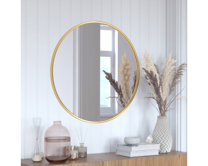 BLNK Julianne Style 2 Round Metal Framed Wall Mirror