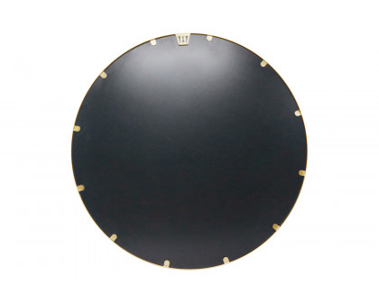 BLNK Julianne Style 2 Round Metal Framed Wall Mirror - Gold, 30"D