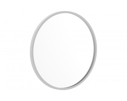 BLNK Julianne Style 2 Round Metal Framed Wall Mirror - Silver, 20"D