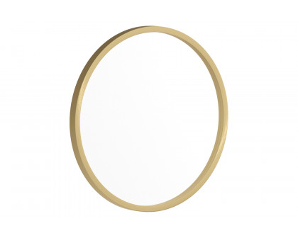 BLNK Julianne Style 2 Round Metal Framed Wall Mirror - Gold, 16"D