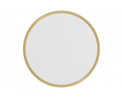 BLNK Julianne Style 2 Round Metal Framed Wall Mirror - Gold, 16"D