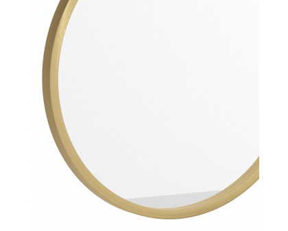 BLNK Julianne Style 2 Round Metal Framed Wall Mirror - Gold, 16"D