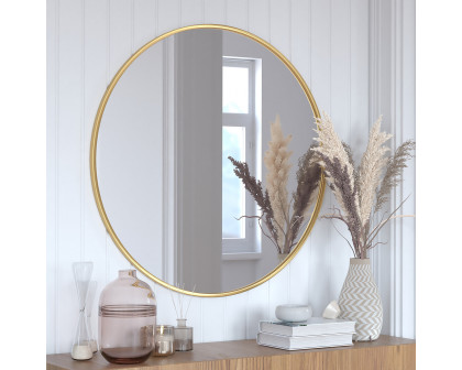 BLNK Julianne Style 2 Round Metal Framed Wall Mirror