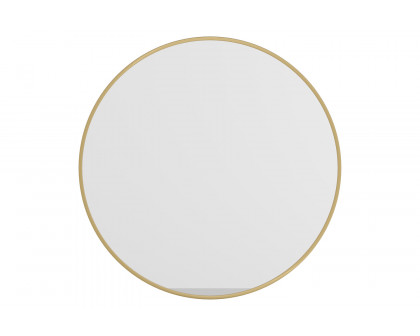 BLNK Julianne Style 2 Round Metal Framed Wall Mirror - Gold, 36"D