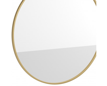 BLNK Julianne Style 2 Round Metal Framed Wall Mirror - Gold, 36"D