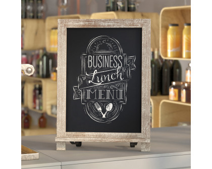 BLNK Canterbury Weathered Tabletop Magnetic Chalkboard Sign with Metal Scrolled Legs