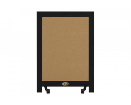 BLNK Canterbury Black Tabletop Magnetic Chalkboard Sign with Metal Scrolled Legs - 12"W x 17"H