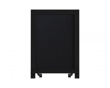 BLNK Canterbury Black Tabletop Magnetic Chalkboard Sign with Metal Scrolled Legs - 12"W x 17"H