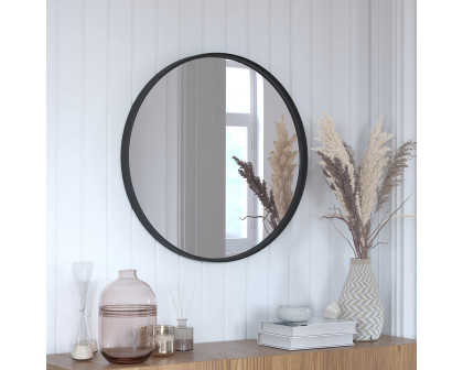 BLNK Jennifer Round Metal Framed Wall Mirror