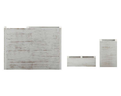 BLNK Comerford Wooden Organizer Set 3 Piece - Whitewashed