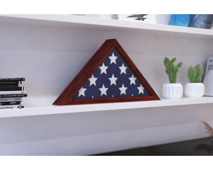 BLNK Sheehan Solid Wood Memorial Flag Display Case - Mahogany