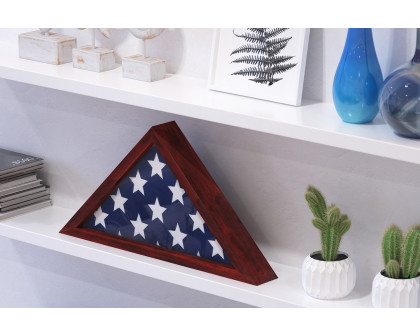 BLNK Sheehan Solid Wood Memorial Flag Display Case - Mahogany