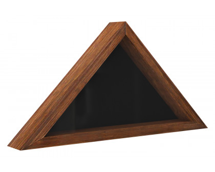 BLNK Sheehan Solid Wood Memorial Flag Display Case - Rustic Brown