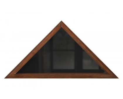 BLNK Sheehan Solid Wood Memorial Flag Display Case - Rustic Brown