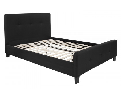 BLNK Tribeca Tufted Upholstered Platform Bed - Black, Full Size