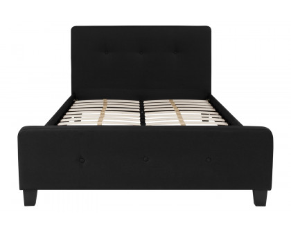 BLNK Tribeca Tufted Upholstered Platform Bed - Black, Full Size