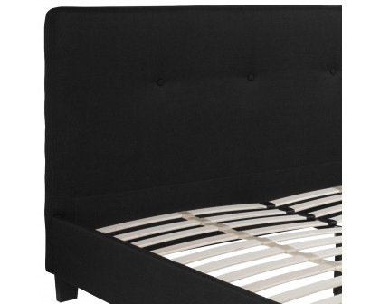 BLNK Tribeca Tufted Upholstered Platform Bed - Black, Queen Size